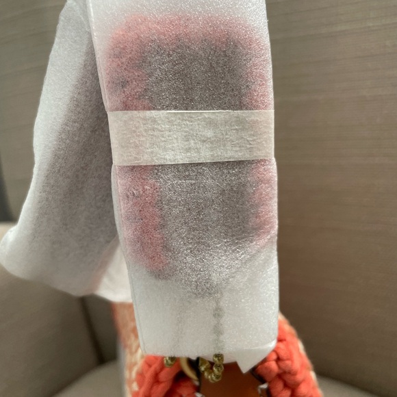 Coach Soft Tabby Shoulder Bag With Crochet in Faded Orange Multi New - Picture 11 of 15